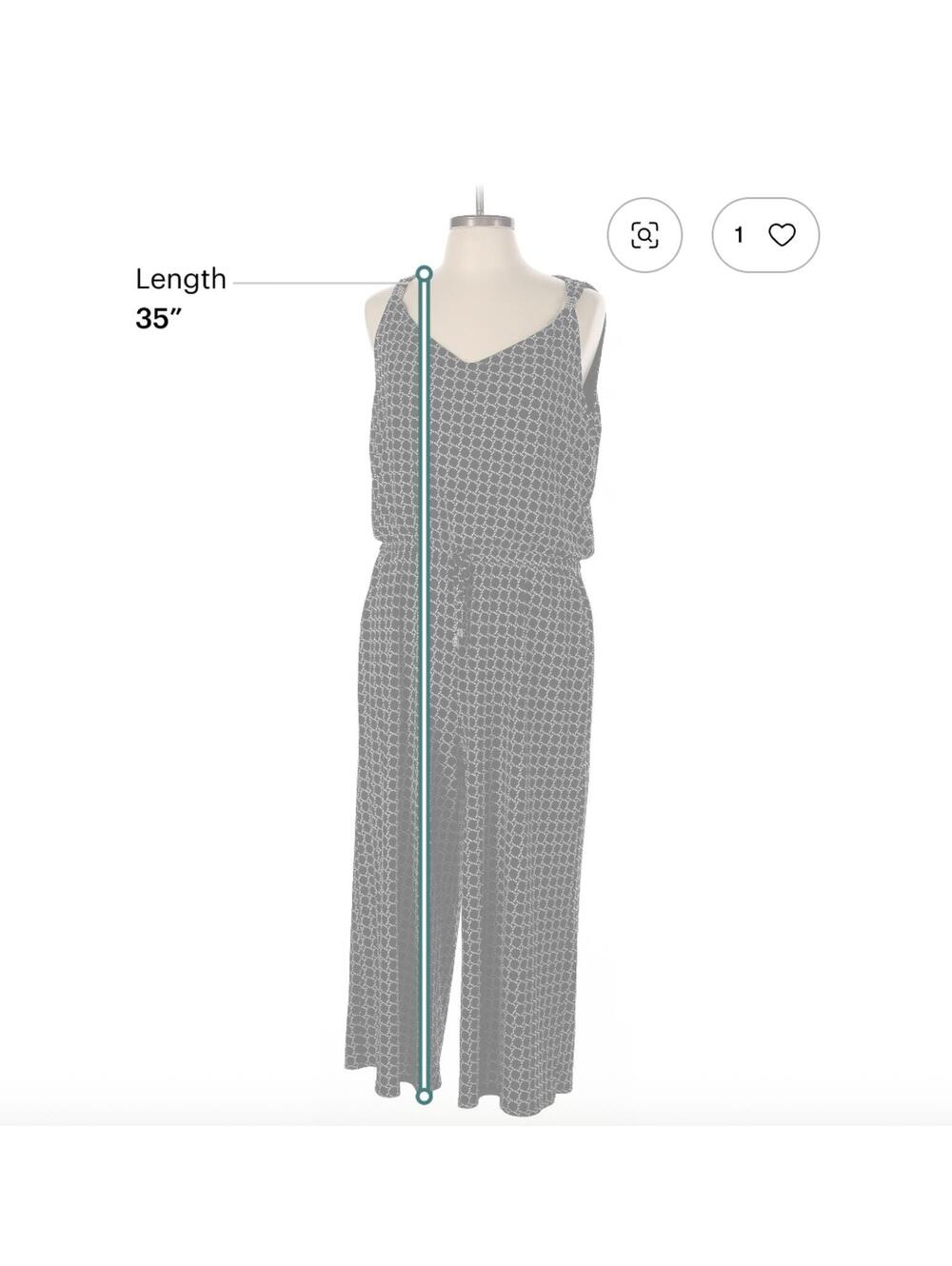 White House Black Market Sleeveless Jumpsuit Size L - Picture 3 of 4